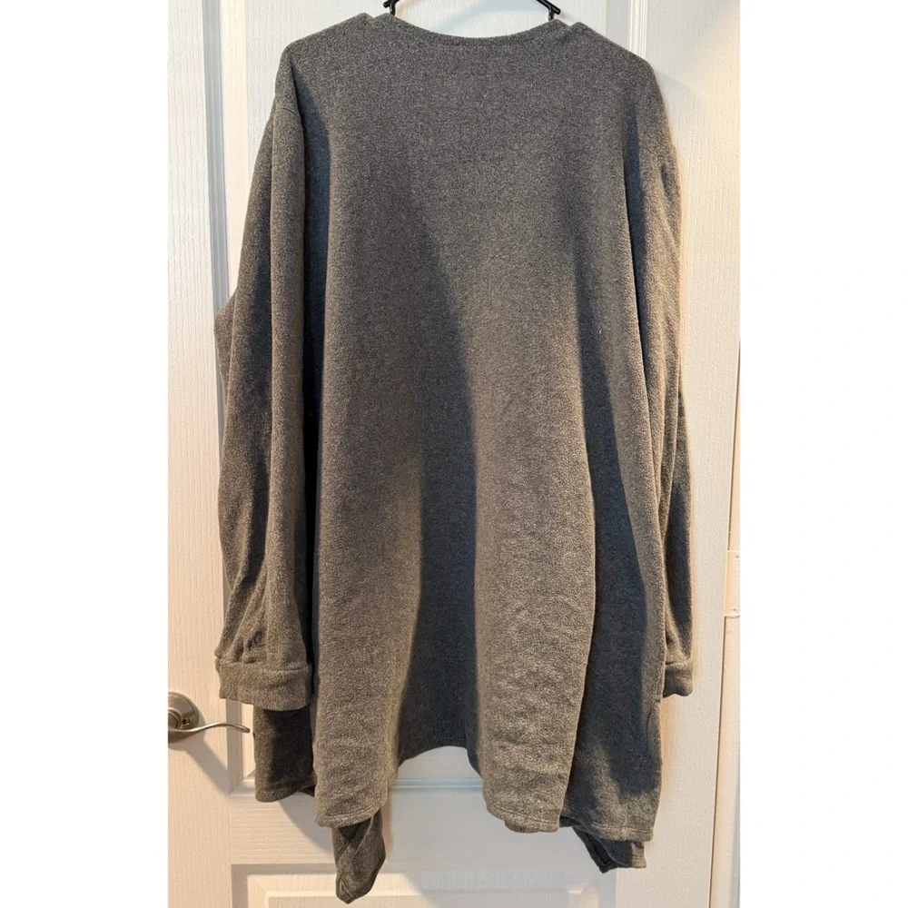 Cuddl Duds Charcoal Open Front Cardigan - Picture 2 of 4